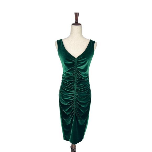 Bettie Page Velvet Wiggle Dress | Extra Large - Picture 2 of 11